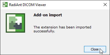 DCMTK add-on imported successfully