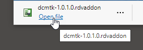 DCMTK add-on open