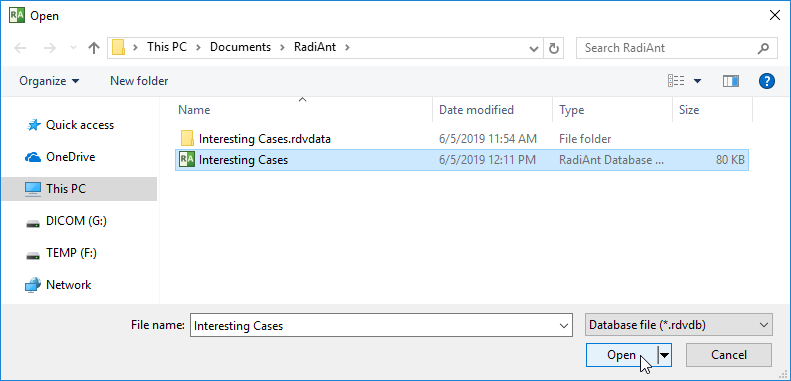 RadiAnt-DICOM-Viewer-Local-Archive-New-Database-Open-Dialog