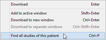 RadiAnt_DICOM_Viewer_PACS_find_all_studies_of_this_patient